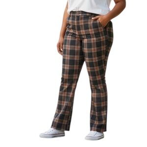 Women’s Plaid Flare Pants | Plus Size 3X | Retro Trend